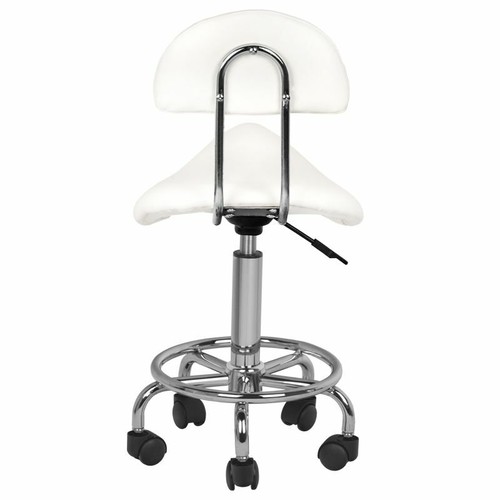 Rollhocker Friseurhocker Kosmetikhocker 6001 Weiss - Bild 4 von 5