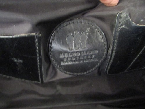 Mulholland Brothers Anglertasche schwarz Leder Aktentasche Made in USA - Bild 3 von 19