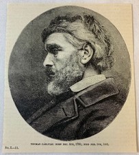 Gravure magazine 1887 ~ THOMAS CARLYLE