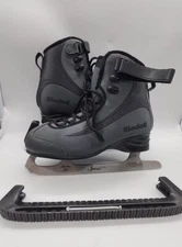  Riedell Ice Skates Soar Adult Recreational Soft Figure Ice  Sz 6 Black 