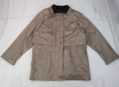 VINTAGE THOMAS MARSHALL GRÖSSE S 12-14 UK DAMEN BEIGE LEICHTE 2IN1 JACKE MANTEL