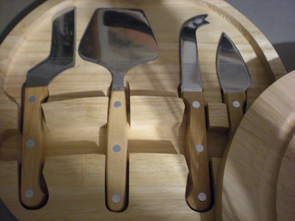 Round Cheese Board & Knife Set eBay