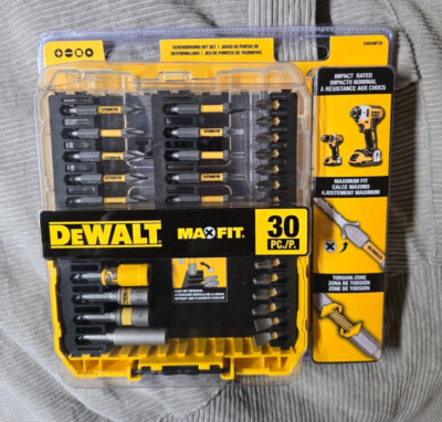 New DeWalt MAXFIT 30-Piece SCREWDRIVING BIT SET Impact Torsion Zone # DWAMF30
