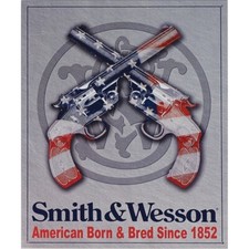 S&W American Born Tin Sign - 12-1/2"W x 16"H, Made in USA #DE-1465