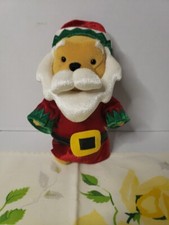 Winnie the Pooh Santa Claus Suit with beard Disney Store 8" w Disney tags Plush
