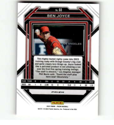 2023 Panini Prizm Red Ice Prizm #60 Ben Joyce RC Rookie Angels | eBay