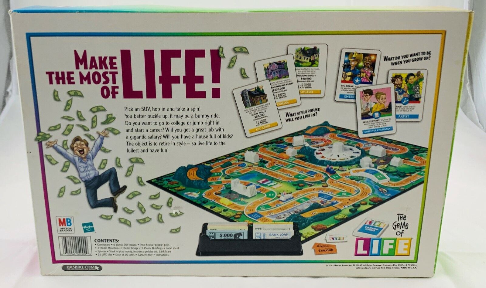 The Game Of Life 2002 Board And Instructions Only Hasbro