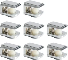 Alise 8Pcs Glass Shelf Brackets,Adjustable Clamp Brackets for Shelves,Wall Mount