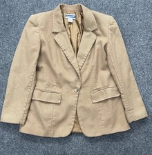 Pendleton Beige Brown 100 Virgin Wool Button USA VTG Business Blazer Size 6