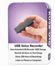 Digital Voice Recorder  Voice Activated Audio Recorder  16GB 576 Hours Storage