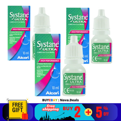 3 X Alcon Systane Ultra Gleitmittel Augentropfen High Performance 10ml