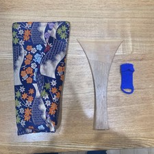 Shamisen Bachi Pick Traditional Instrument Tool with Case  YUBIKAKE