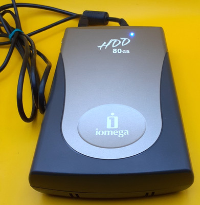 Iomega DHD080-U 80GB externe Festplatte + alle Kabel, vollständig getestet funktioniert