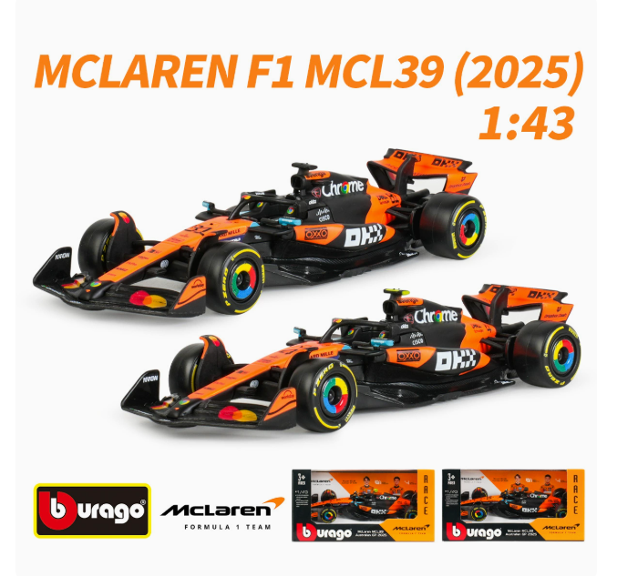 Bburago 1:43 Mclaren MCL39 F1 Formula Australian UK GP Racing