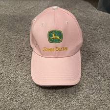John Deere Pink And Gold Women  s Adjustable Baseball Hat One Size