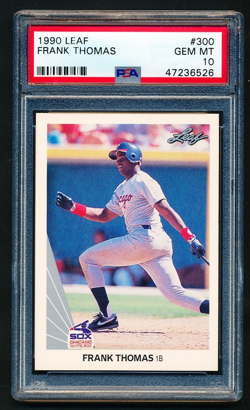 1990 Leaf Frank Thomas Rookie Card #300 PSA 10 GEM MINT White Sox HOF RC