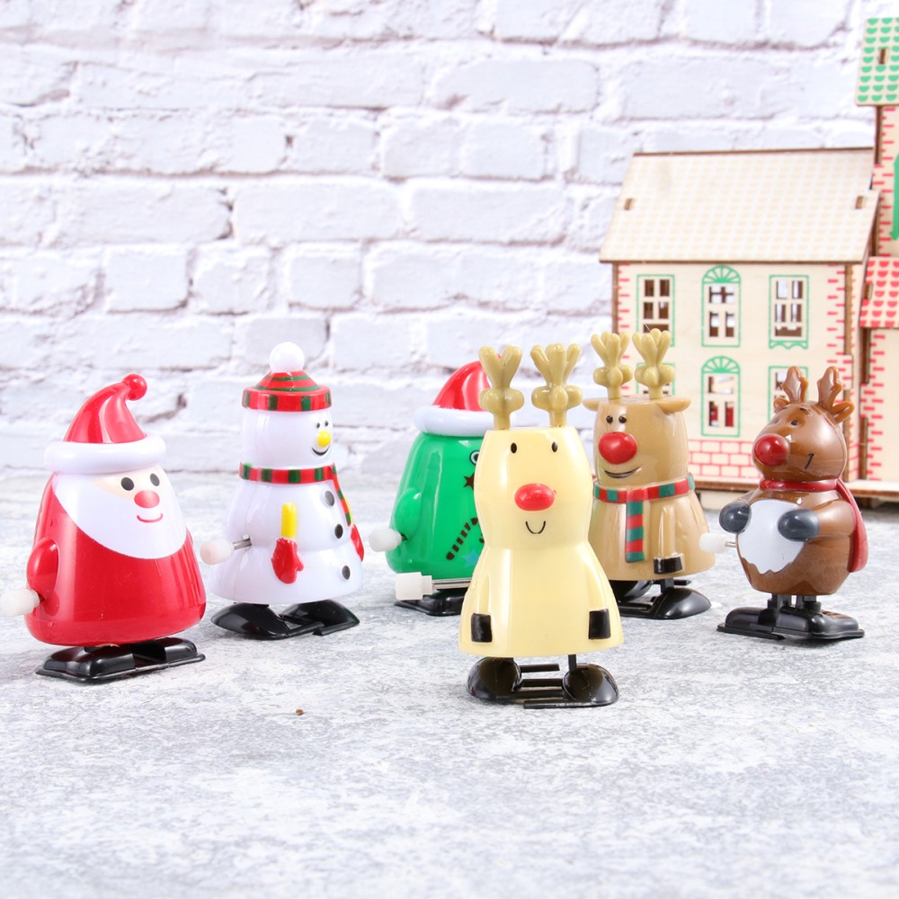  6 Pcs Christmas Cracker Fillers Crackers for Children Gifts Kids Clockwork Toy