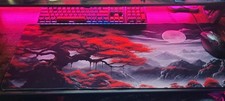 Anime Gaming Mouse Pad Large Desk Mat Japanese Red Cherry Blossoms Non Slip Base