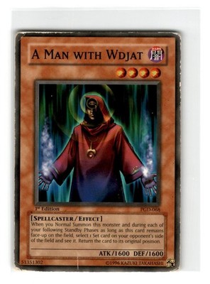 Yu-Gi-Oh! A Man With Wdjat 1st Edition PGD-068 Heavily Played Common