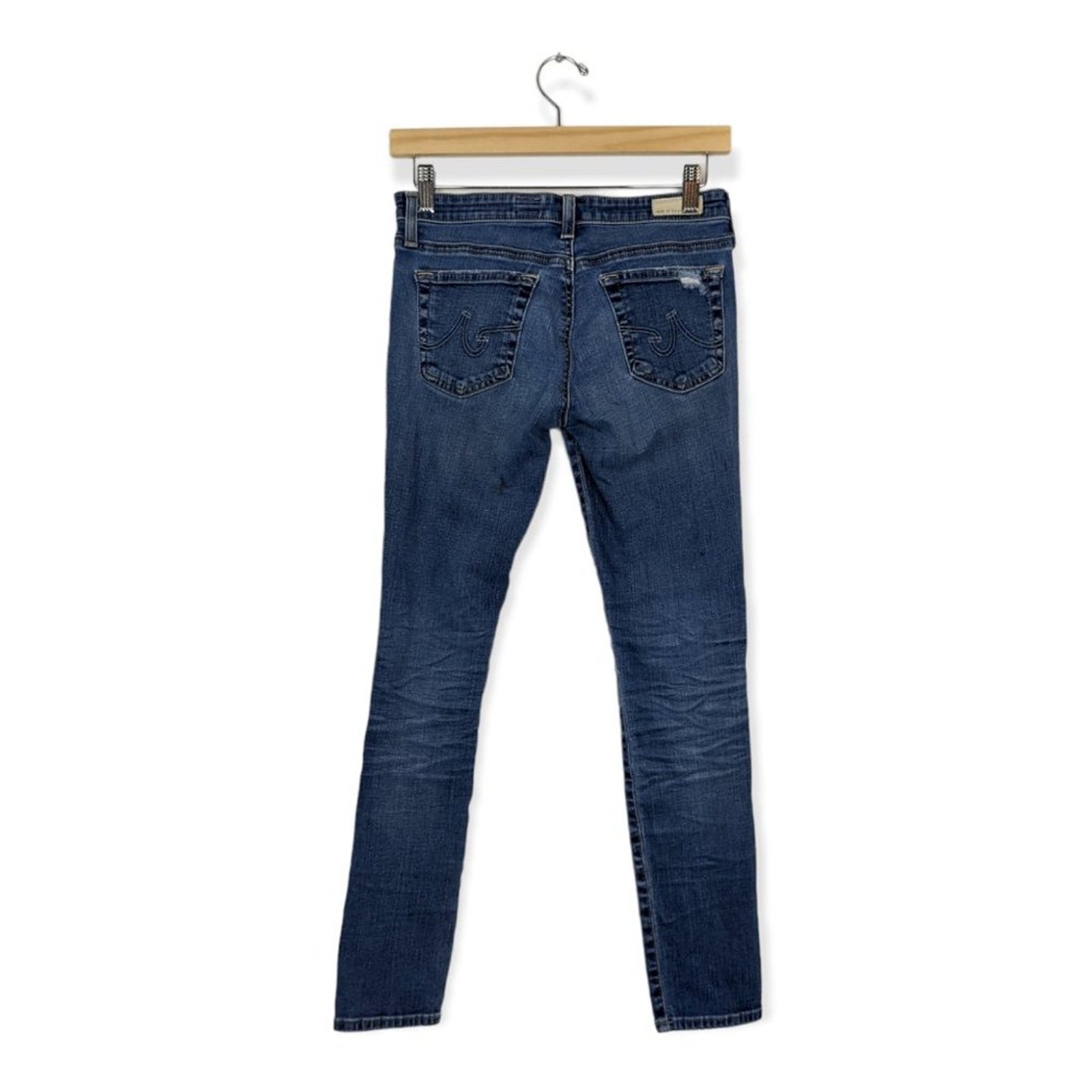 AG Adriano Goldschmied Women Jeans Distressed Super Skinny Ankle Legging Size 27 thumbnail 2