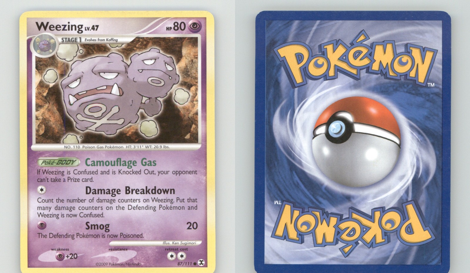 WEEZING 87/111 COMMON RISING RIVALS POKEMON NEAR MINT