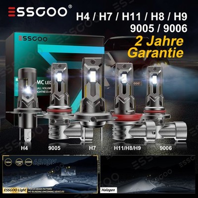 9005 9006 H1 D3S H4 H7 H11 H8 H9 Zulassung LED Scheinwerfer 15000LM Halogen Kit
