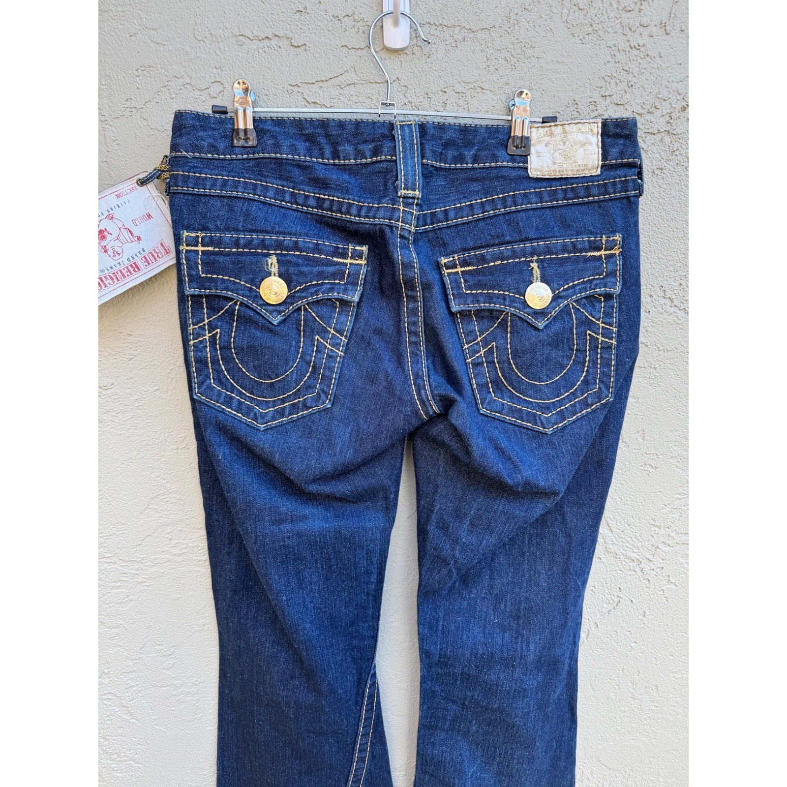 True Religion Womens New Studded Bootcut Dark Wash Denim Jeans Luxury Y2k thumbnail 7