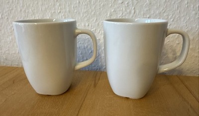 2x Kaffeebecher Ikea Susan Pryke Tschechien 365+  Kaffeetasse weiss TOPP ZUSTAND