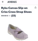Ryka Canvas Slip-on Criss Cross Strap Shoes Lavender 8.5W New QVC A98065  — photo 8