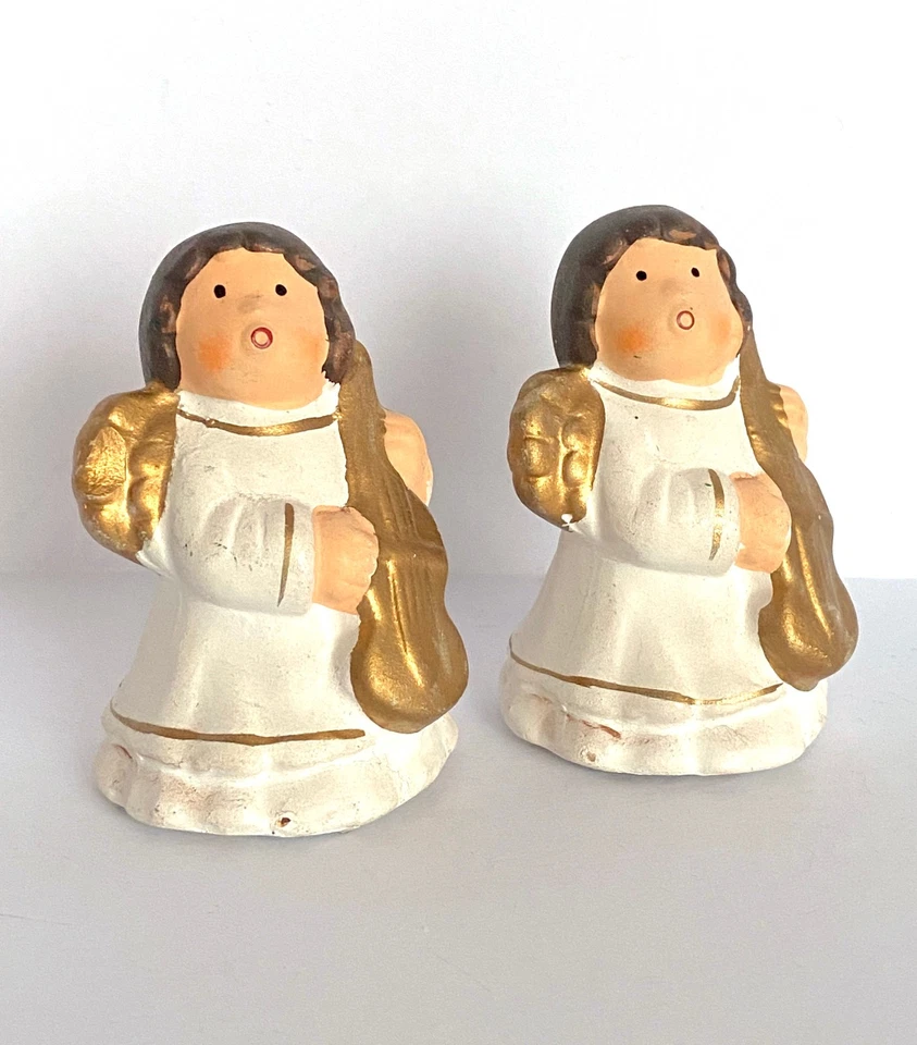 Set 2 Vintage Angel Deko - Christmas Gold Cute Cake Topper Baby Gift TikTok  - Bild 2 von 4