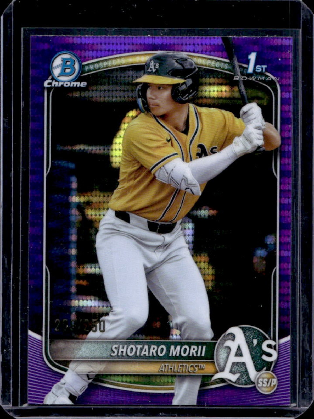 2025 Bowman Chrome Shotaro Morii Purple Pulsar Refractor 1st #2/250