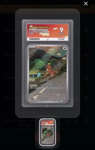 Pokémon TCG Destined Rivals Kangaskhan IR Card 204/182 Ace Grade 9