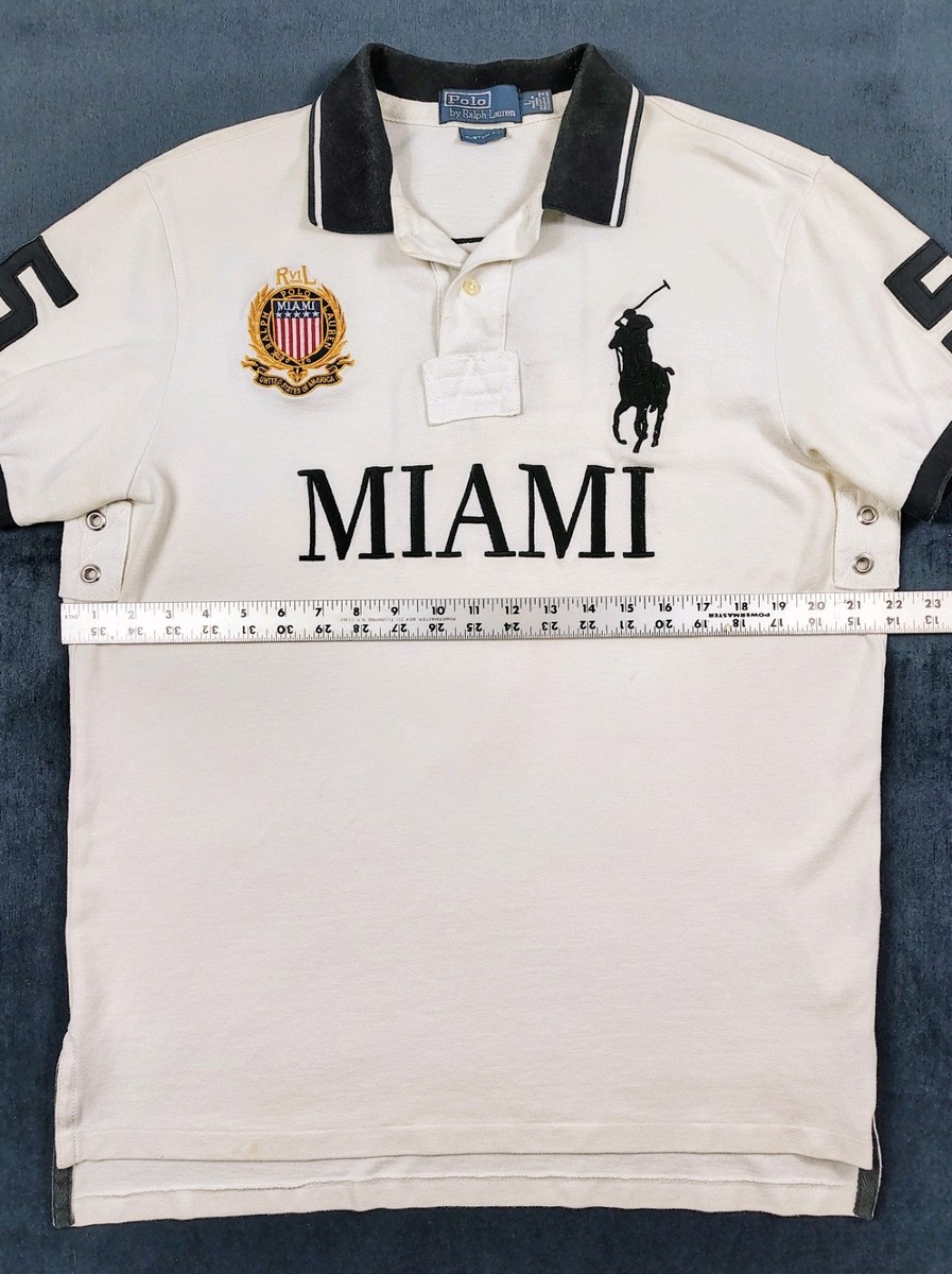 Ralph Lauren MIAMI ポロシャツ XS ビッグポニー Polo Ralph Lauren Mens L Miami Big Pony White 5 Vented Polo