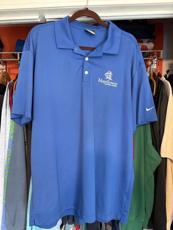 Nike Mayflower Brewery Beer Plymouth Massachusetts Mens XL Golf Polo Shirt