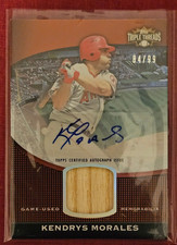 2011 TOPPS TRIPLE THREADS KENDRYS MORALES #84/99 GAME USED AUTOGRAPH CARD