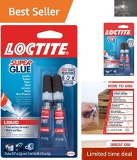 2 Pack Super Glue Liquid Cyanoacrylate Adhesive - Strong, Clear  Fast Drying