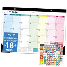 2026-2027 Desk Calendar - 18 Month Desk 2026-2027 Desk Calendar 12" x 17"