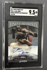 2011 Jon Jones Topps Finest UFC Finest Moments Auto 168/188 #FMA-JJ SGC 9.5 