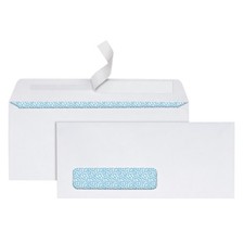 Office Depot Brand Clean Seal Security Window Envelopes, #10, White, 250-Pk