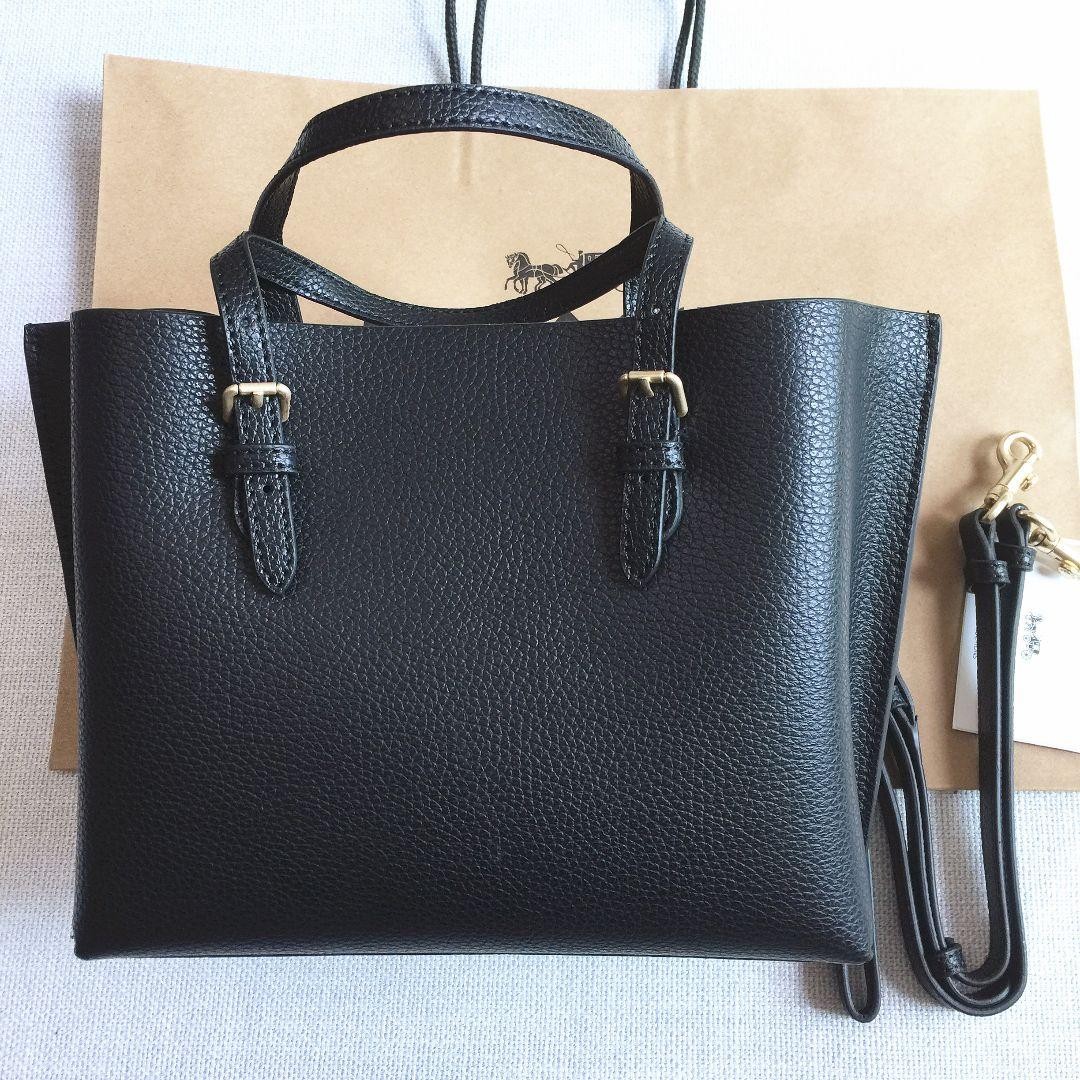 Coach C4084 Mollie Tote 25 Black 2Way Shoulder Handbag Outlet