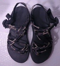 Chaco ZX 3 Classic Toe Loop Sandal Hiking Black White Strappy Size 9 Womens