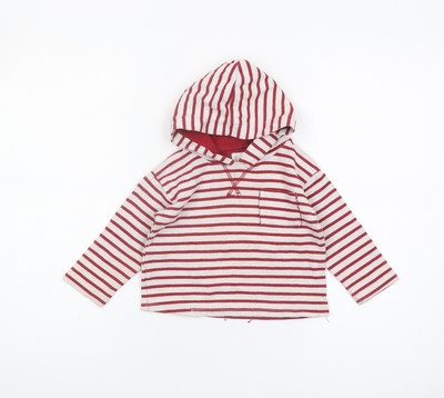MNG Unisex Kleinkind rot gestreifte Kapuzenjacke 18-24 Monate