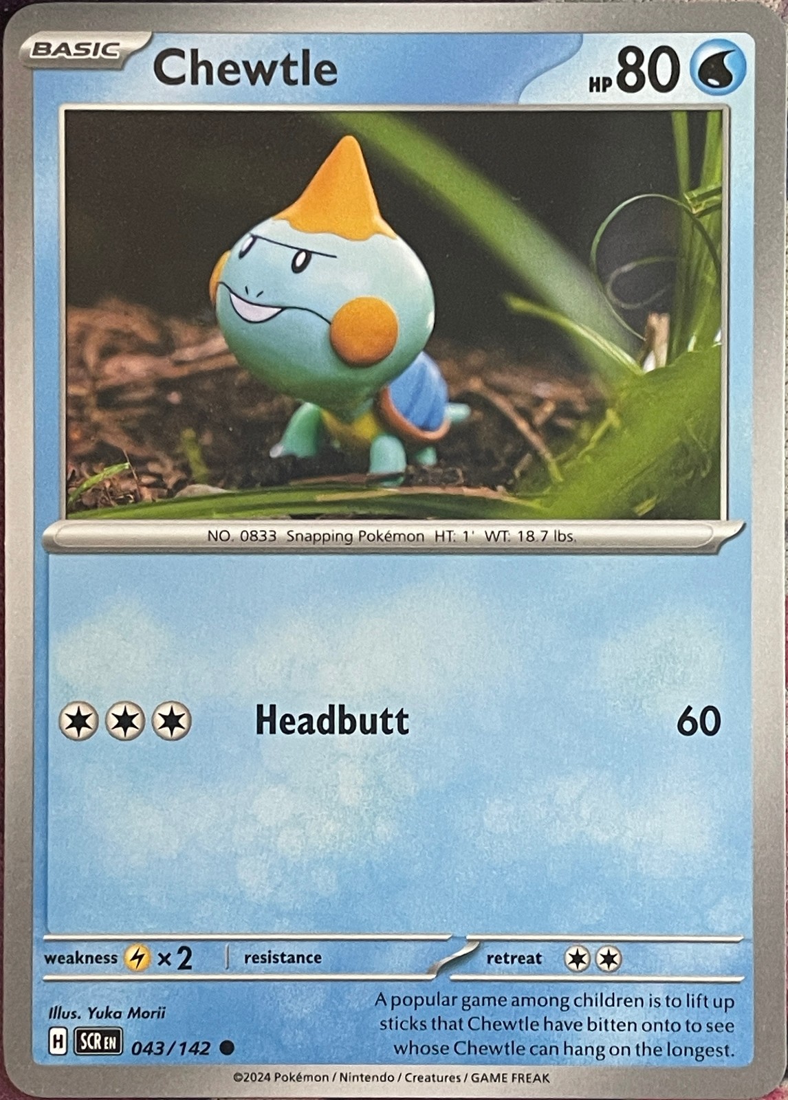Chewtle - 043/142 - Stellar Crown Pokemon 2024