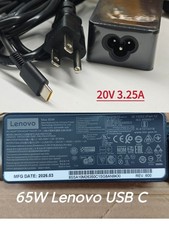 Genuine 65W USB C Type C Adapter Charger Lenovo ADLX65YDC2A ThinkPad Yoga 3Prong