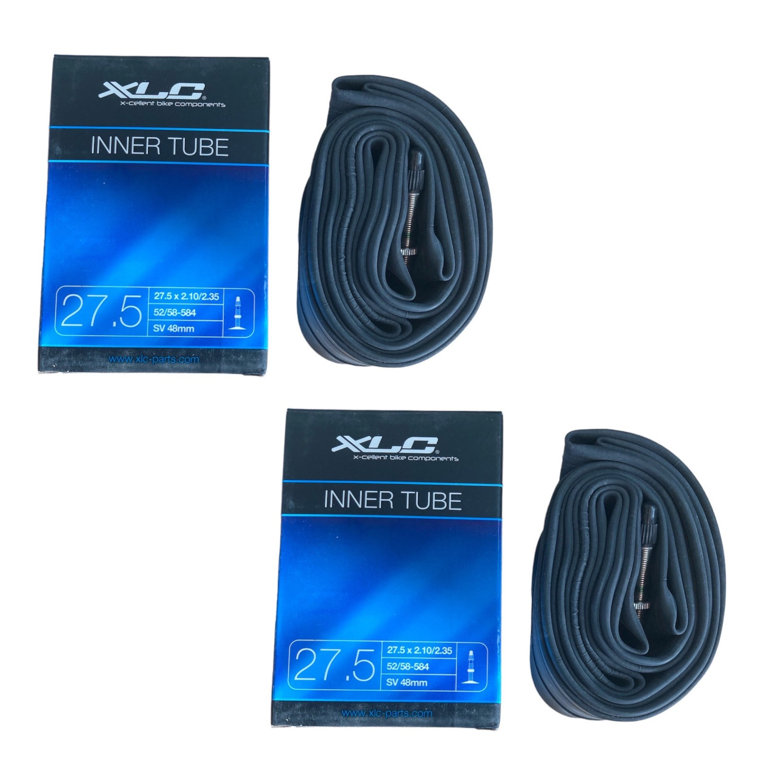 27.5"" Inner Tube 27.5 x 2.1-2.35 650b Presta Valve MTB Bicycle Innertubes Pair