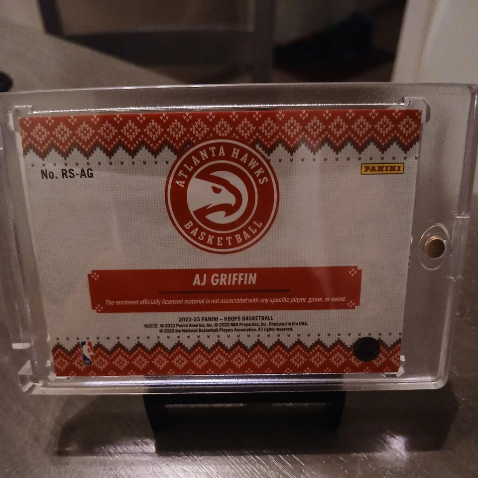2022-23 Panini Hoops AJ GRIFFIN #RS-AG Rookie Sweaters        ATLANTA HAWKS - Image 2 of 2