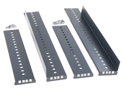 Rack mounting rails L-shaped 2U universal for disk arrays 2U