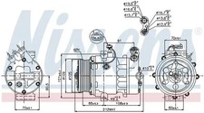 Klimaanlagen – Kompressor R 134a PAG 46 89095 NISSENS für OPEL ASTRA G CC