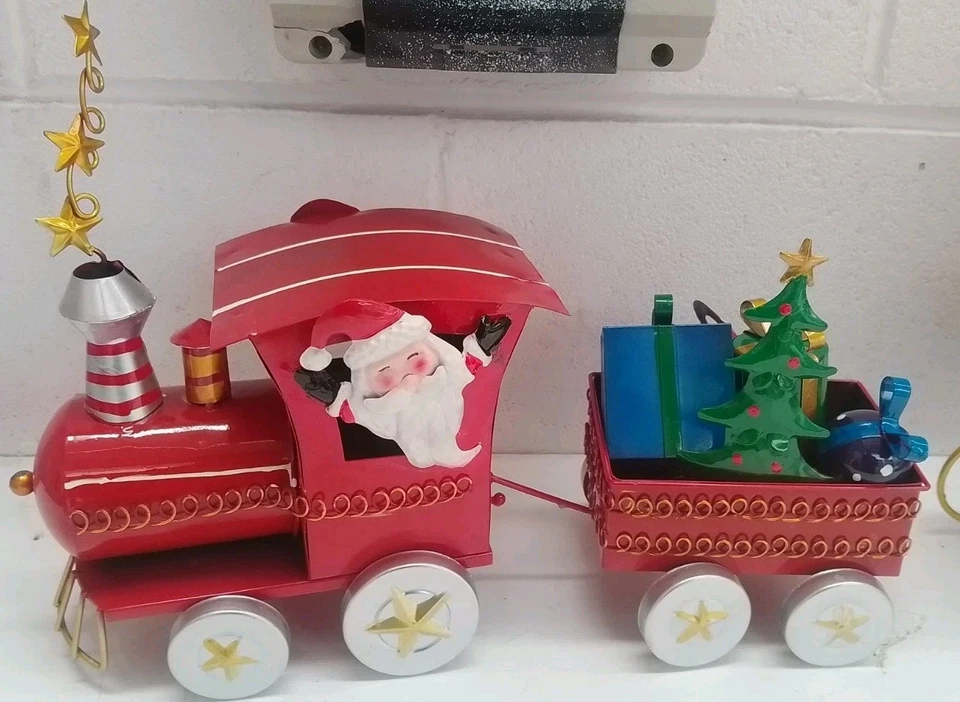 Santa Father Christmas Train And Sleigh Metal - Image 2 of 4
