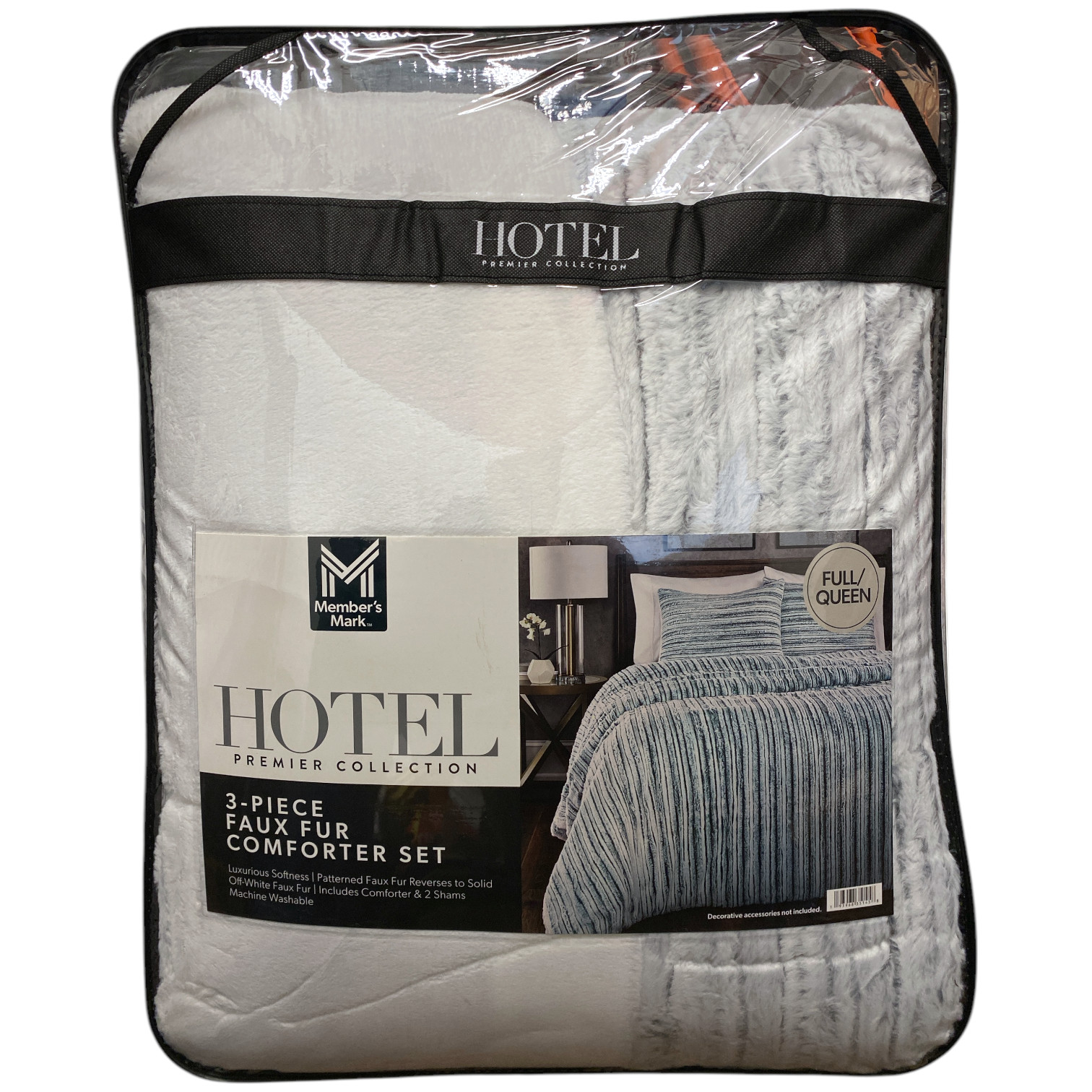 Комплект постельного белья из искусственного меха Members Mark 3шт Hotel Premier Collection полныйQueen 13190₽